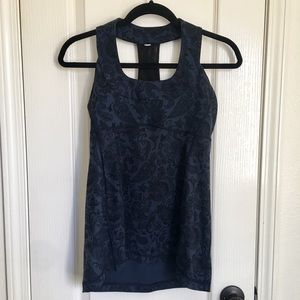 Lululemon Black Paisley Racerback Tank